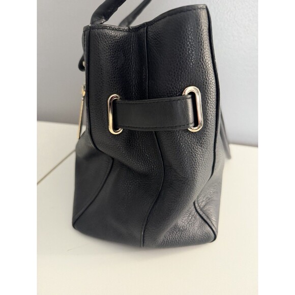 Coach Swagger Carryall Satchel Shoulder Bag Black Pebbled Leather Handbag - Picture 2 of 16